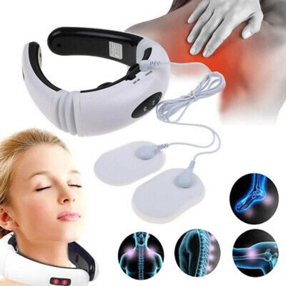 MASSAGEADOR DE PESCOCO OMBROS LOMBAR ELETRICO TENS CERVICAL ...