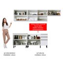Ver imagem 6 de Armário de Cozinha Completa 280cm Branco Marcela Madesa 03SR