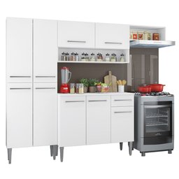 Cozinha Compacta Madesa Emilly Top com Armário e Balcão Branco Cor:Branco - 2