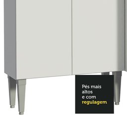 Cozinha Compacta Madesa Emilly Top com Armário e Balcão Branco Cor:Branco - 7