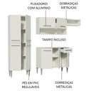 Ver imagem 4 de Cozinha Compacta Madesa Emilly Top com Armário e Balcão Branco Cor:Branco