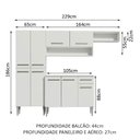Ver imagem 3 de Cozinha Compacta Madesa Emilly Top com Armário e Balcão Branco Cor:Branco
