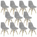 Ver imagem 1 de Kit 11 Cadeiras Charles Eames Eiffel Wood Design Cinza