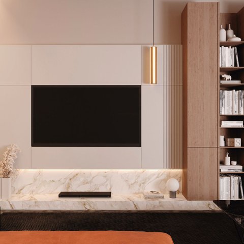 Pendente Vertical Led Michigan 36w 4000lm Bivolt Madeira Maciça