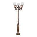 Ver imagem 1 de Poste Colonial Paris para Jardim de Alumínio 05 Globo 3,15m