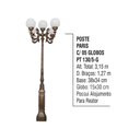 Ver imagem 2 de Poste Colonial Paris para Jardim de Alumínio 05 Globo 3,15m