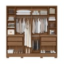 Ver imagem 3 de Guarda Roupa Casal 10 Portas 4 Gavetas Belufan Móveis