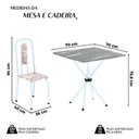 Ver imagem 3 de Conjunto Sala de Jantar com 4 Cadeiras Lívia Branco/Bege