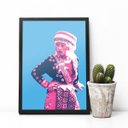 Ver imagem 1 de Quadro decorativo Menina do Doi Suthep 45x33cm (Moldura preta)