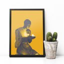 Ver imagem 1 de Quadro decorativo Monge no Loy Krathong 45x33cm (Moldura preta)