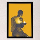 Ver imagem 2 de Quadro decorativo Monge no Loy Krathong 45x33cm (Moldura preta)