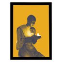 Ver imagem 3 de Quadro decorativo Monge no Loy Krathong 45x33cm (Moldura preta)