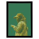 Ver imagem 3 de Quadro decorativo Trabalhadora de Bangkok 45x33cm (Moldura preta)