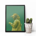 Ver imagem 1 de Quadro decorativo Trabalhadora de Bangkok 45x33cm (Moldura preta)