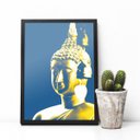 Ver imagem 1 de Quadro decorativo Buda do Doi Suthep 45x33cm (Moldura preta)
