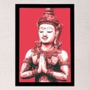 Ver imagem 2 de Quadro decorativo Pequeno Buda Tailandês 45x33cm (Moldura preta)