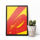 Ver imagem 1 de Quadro decorativo Dragão Amarelo 45x33cm (Moldura preta)