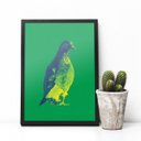 Ver imagem 1 de Quadro decorativo O Pombo 45x33cm (Moldura preta)