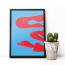 Ver imagem 1 de Quadro decorativo Dragão Azul 45x33cm (Moldura preta)