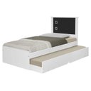 Ver imagem 2 de Cama Bibox Solteiro Barcelona Branco / Preto - Tebarrot