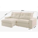 Ver imagem 5 de Sofá Hall Linho Dois Módulos de 100m B25cm Meu Sofá Online A302 Linho Branco