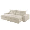 Ver imagem 3 de Sofá Hall Linho Dois Módulos de 100m B25cm Meu Sofá Online A302 Linho Branco