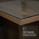 Ver imagem 7 de Conjunto Sala de Jantar Tampo de Vidro 6 Cadeiras Rustic/Imperial Azaleia Madesa