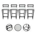 Ver imagem 1 de Kit 4 Banquetas Quadrada Bistro Industrial Alta Casa Bar Cozinha:branco
