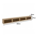 Ver imagem 3 de Rack para TV até 75 Polegadas 4 Portas Basculantes Vidro Reflecta 320cm R1501 Yescasa Jatoba Terroso