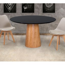 Mesas de Jantar Cone Casa MAD Mesa Cone Preto 1m - 1