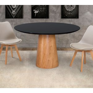 Mesas de Jantar Cone Casa MAD Mesa Cone Preto 1m
