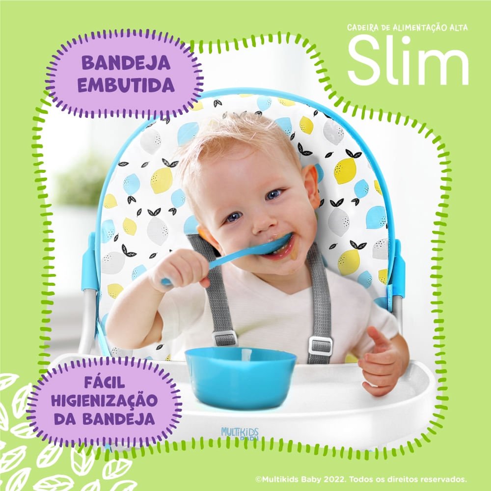 Cadeira de Alimentação Alta Slim 6M-15KGS Cinza Multikids Baby - BB371 BB371 - 9