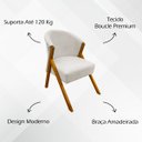 Ver imagem 3 de Poltrona Decorativa para Sala You Bouclé Premium Braça Amadeirada