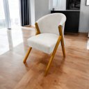 Ver imagem 2 de Poltrona Decorativa para Sala You Bouclé Premium Braça Amadeirada