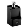 Kit Escorredor De Louças + Porta Detergente Slim UZ Preto - 3