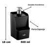 Kit Escorredor De Louças + Porta Detergente Slim UZ Preto - 7