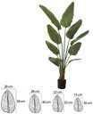 Ver imagem 2 de Planta Artificial Arvore Bananeira de Jardim Real Toque Uv C/pote X10 Verde 1,6m