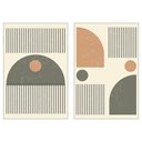 Ver imagem 3 de Quadro Decorativo Minimalista Formas Geométricas e Linhas Moldura Filete:moldura Branca/60x90