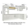 Armário de Cozinha Completa de Canto 100% MDF 448 cm Frentes Branco Brilho Smart Madesa 01 - 4