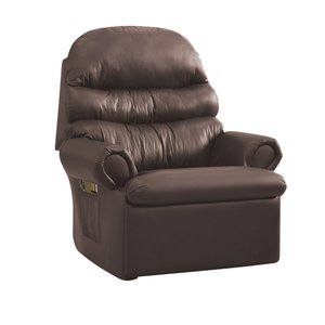 Poltrona do Papai Reclinável para Leitura Modelo Realeza em Corino - Marrom