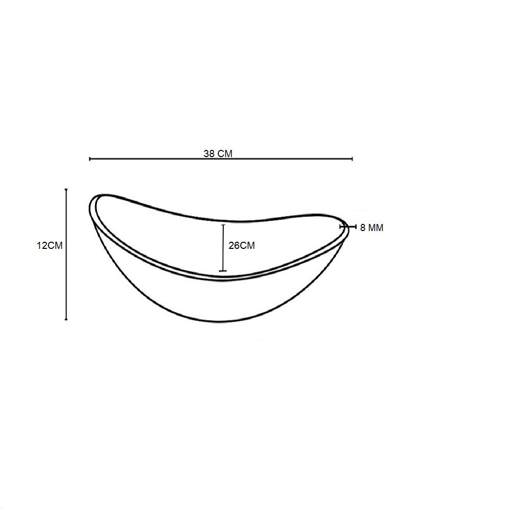 CUBA DE VIDRO OVAL 38CM BRANCO FOSCO - 4