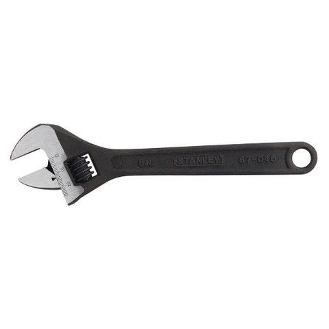 Chaves Ajustáveis Oxidadas 8"" Simples - 87-046 - Stanley Chave Ajustavel 8"simples Stanley 87-046