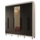 Ver imagem 3 de Guarda-Roupa Casal com Pés 8 Portas Batentes com Espelho Netuno Madesa