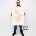 Ver imagem 2 de Quadro Decorativo em Canvas Abstrato Ballet em Linhas - Moldura Branca - 90 x 60cm