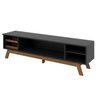 Rack para TV Júpiter Amêndoa/Preto - Tebarrot - 3