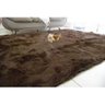 Tapete Sala Marrom Escuro Felpudo 1,40x2,00M Macio Life Tex - 1