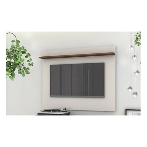 Painel para TV Vênus Madeira/Off White - Tebarrot