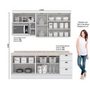 Ver imagem 5 de Kit de Cozinha Modulada 7 Peças Americana (2 Aéreos. 2 Balcões, 1 Nicho, 2 Complementos ) Branco