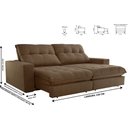 Ver imagem 3 de Sofa Retrátil Dublin 2,30m Mola Ensacada 04 Lugares Txr