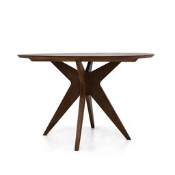 Mesa Redonda de Madeira Cor Canela 4 Lugares 120x120cm Adele - Iaza Moveis - 3